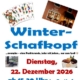 Plakat Winter-Schafkopf am 22. Dezember 2026 im Gasthof Zum Brunnen